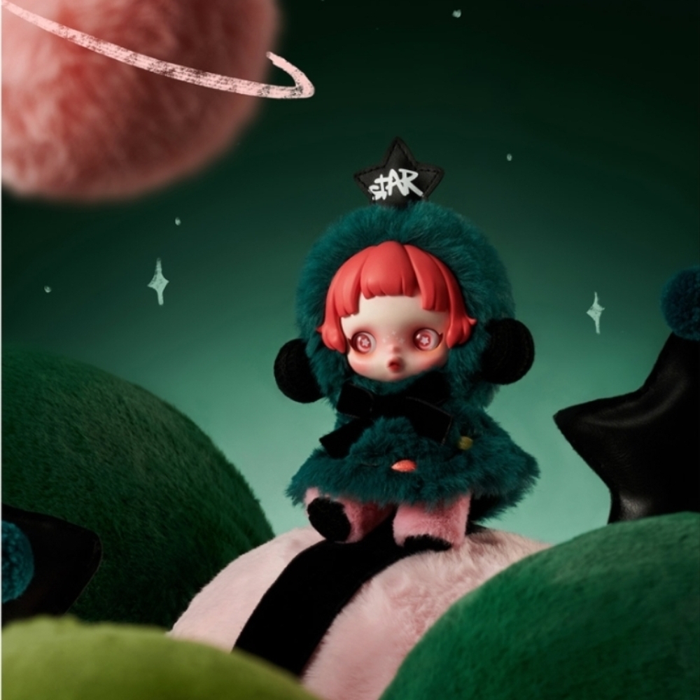 Skullpanda Plush Doll with Teal Outfit (Tartita)
